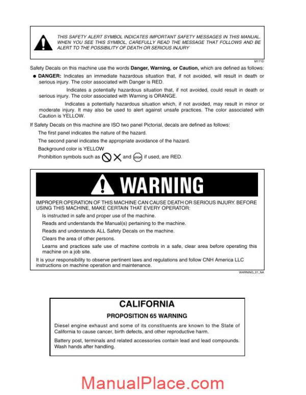 case crawler excavator cx55b operators manual page 4