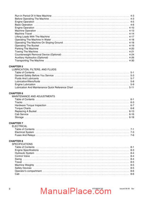 case crawler excavator cx800b operators manual page 4