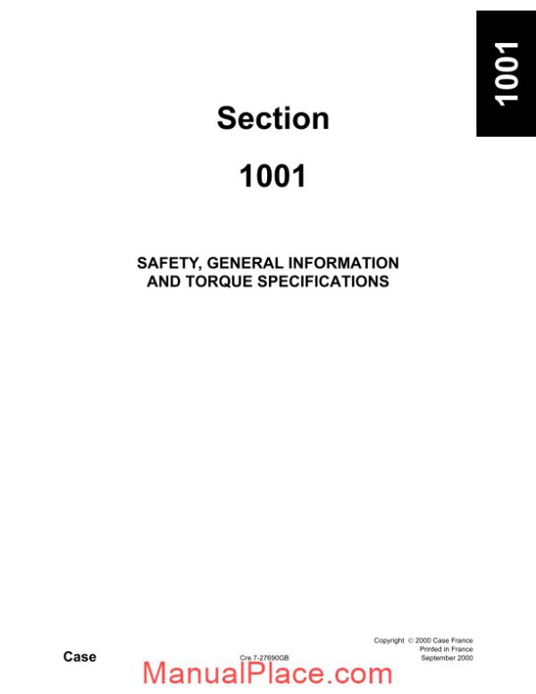 case cx130 crawler excavator shop manual page 3