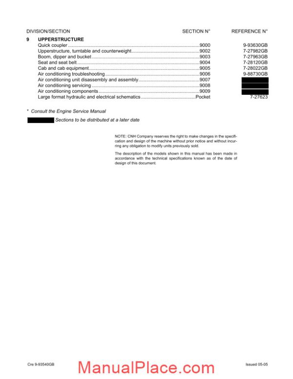 case cx210 230 240 crawler excavator shop manual page 2