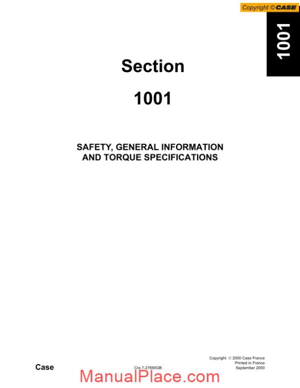 case cx210 crawler excavator shop manual page 3