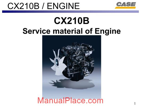 case cx210b service material engine page 1