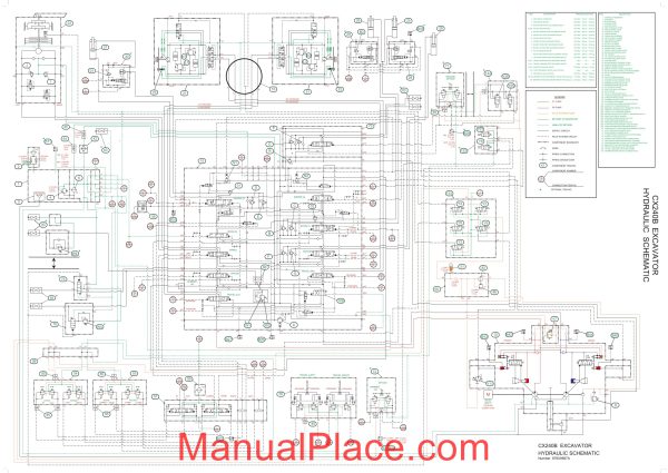 case cx240b excavator hydraulic schematic page 1