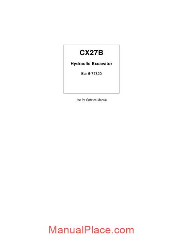 case cx27b series service manual page 1