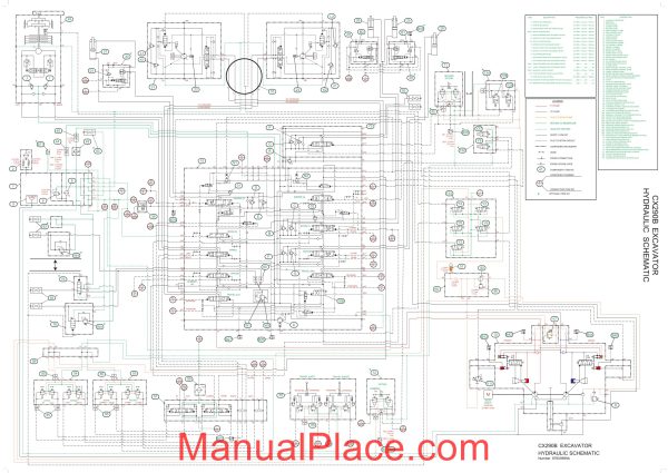 case cx290b excavator hydraulic schematic page 1