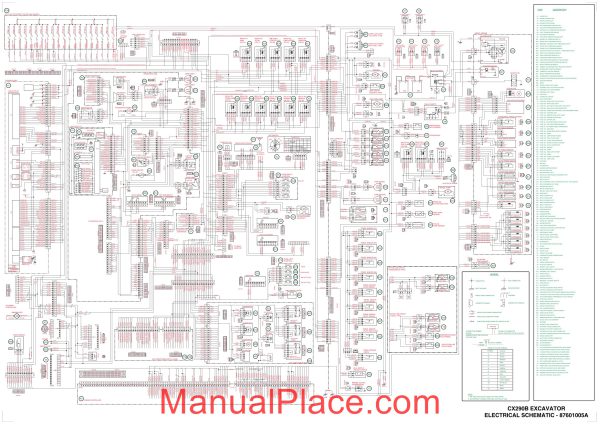 case cx290bexcavator electrical schematic page 1