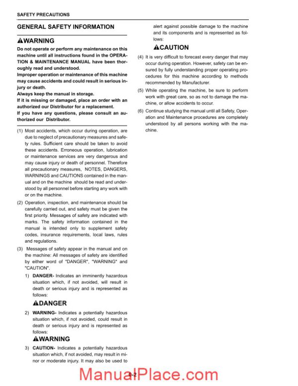 case cx40b cx50b hydraulic excavator shop manual page 4