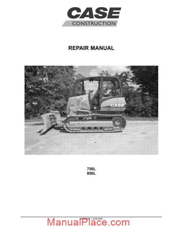 case dozers 850l service manual page 2