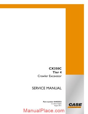 case excavator cx350c service manual page 1