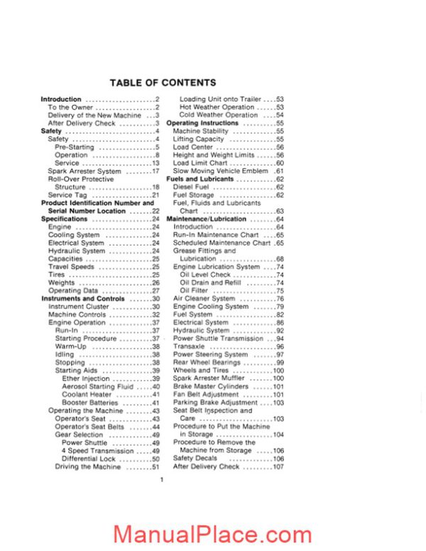 case forklift c series operators manual page 3