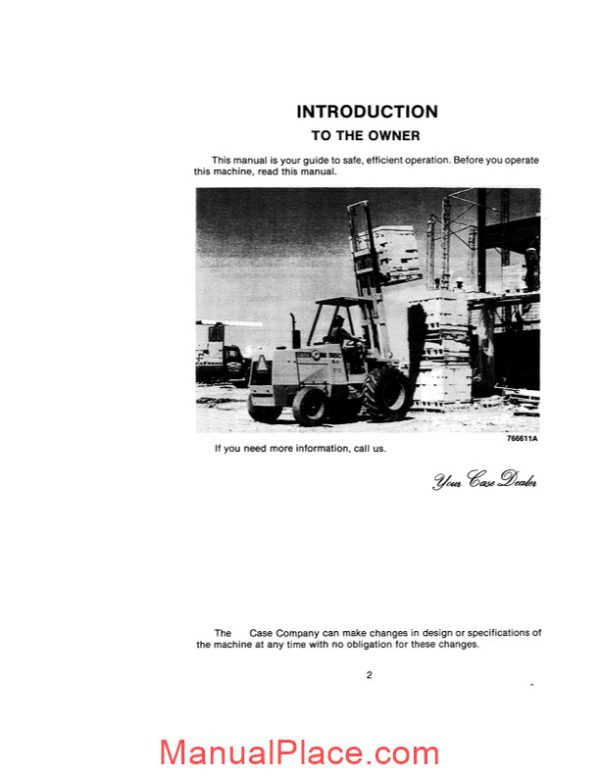 case forklift c series operators manual page 4