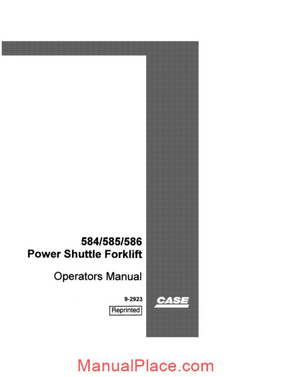 case forklift ck power shuttle forklift operators manual page 1