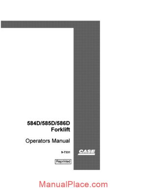 case forklift d series operators manual page 1