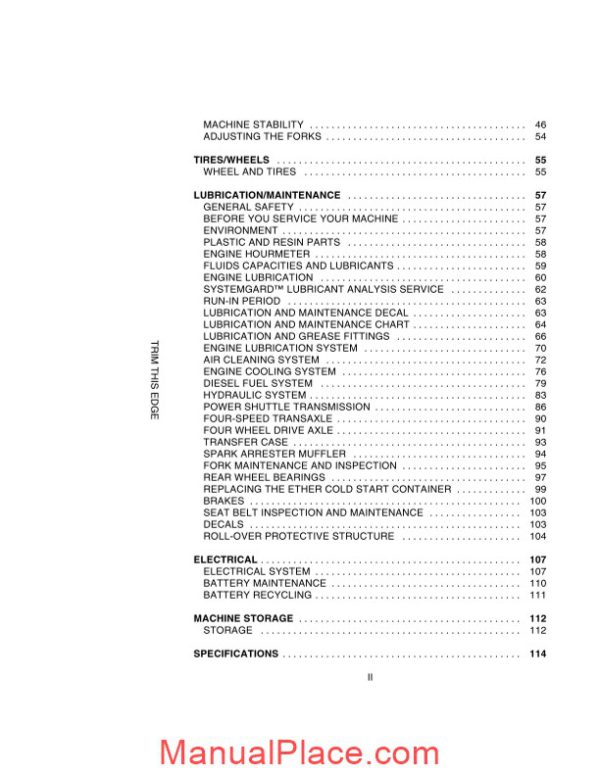 case forklift e series operators manual page 4