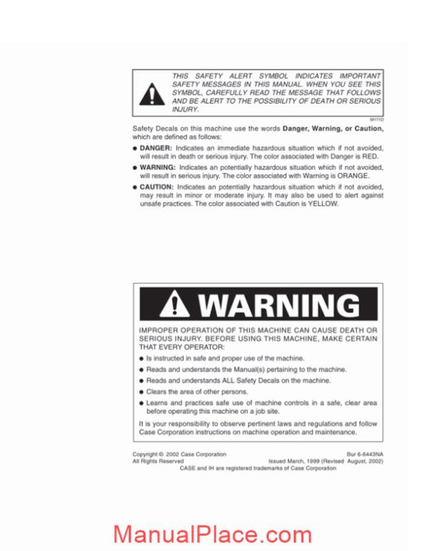 case forklift g series forklift operators manual page 2