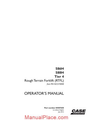 case forklift h series operators manual page 1