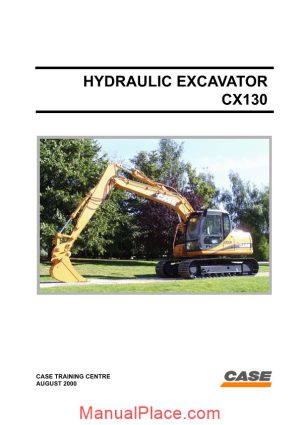 case hydraulic excavators cx130 shop manual page 1