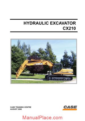 case hydraulic excavators cx210 shop manual page 1