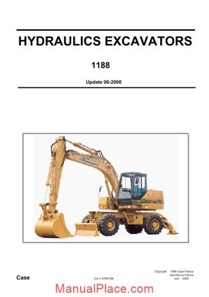 case hydraulics excavators 1188 shop manual page 1