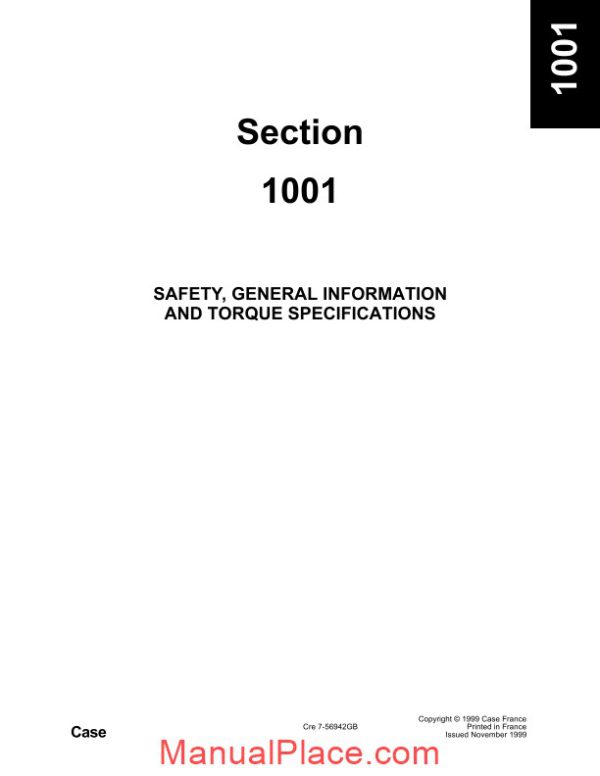 case hydraulics excavators 1188 shop manual page 3