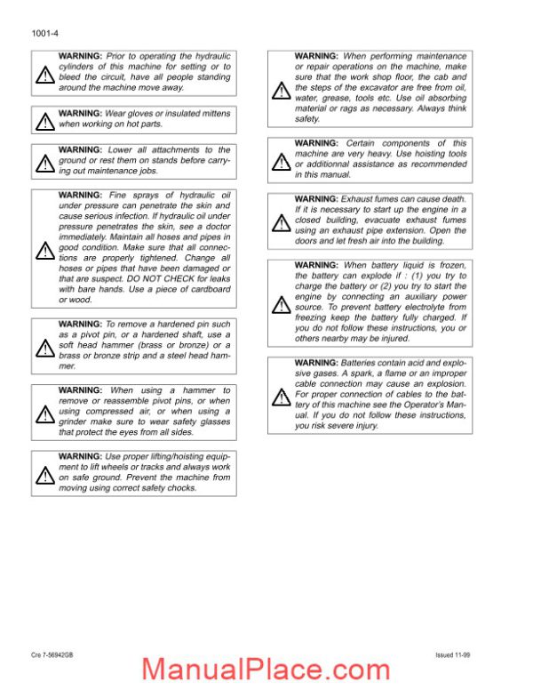 case hydraulics excavators 588 shop manual page 4