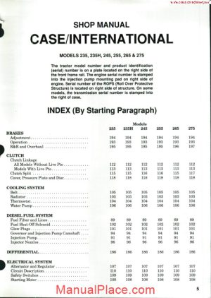 case international 235 235h 245 255 265 275 shop manual page 1