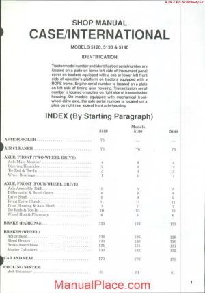 case international 5120 5130 5140 shop manual page 1