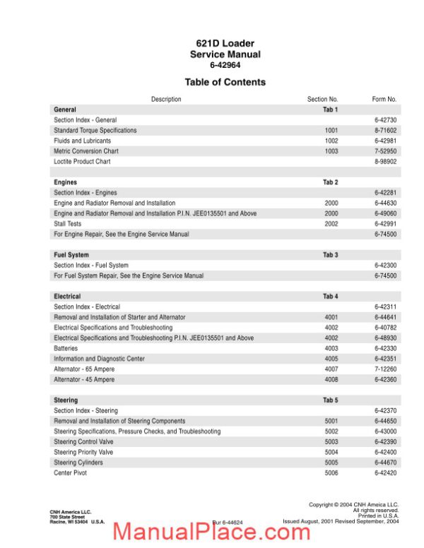 case loader 621d service manual page 1