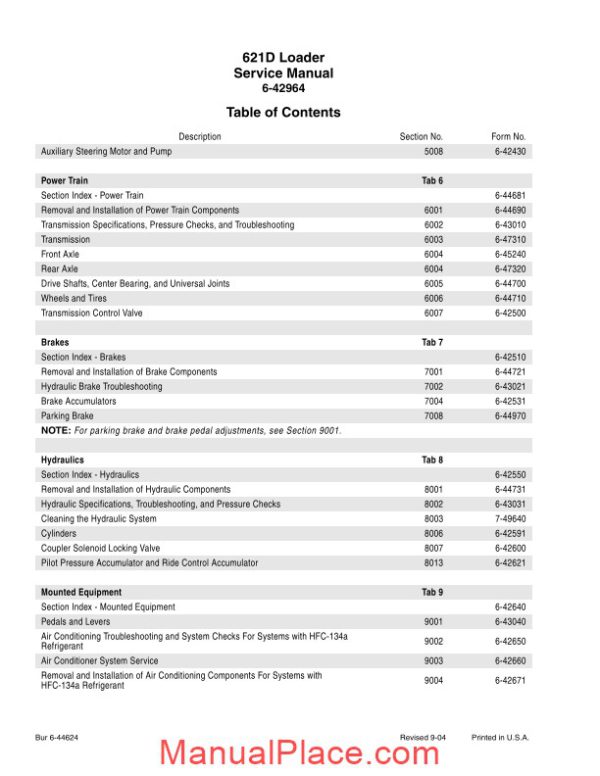 case loader 621d service manual page 2