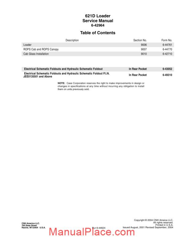 case loader 621d service manual page 3