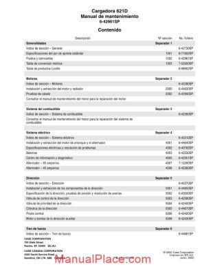 case loader 621d service manual spanish page 1