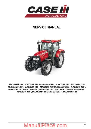 case maxxum tractors workshop service manual page 1