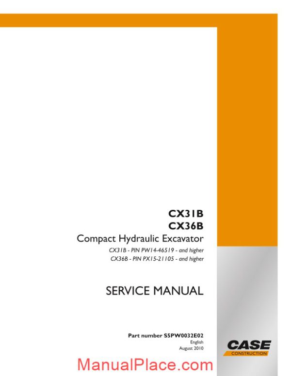 case mini excavator cx36b service manual page 1