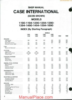 case models 1190 shop manual page 1