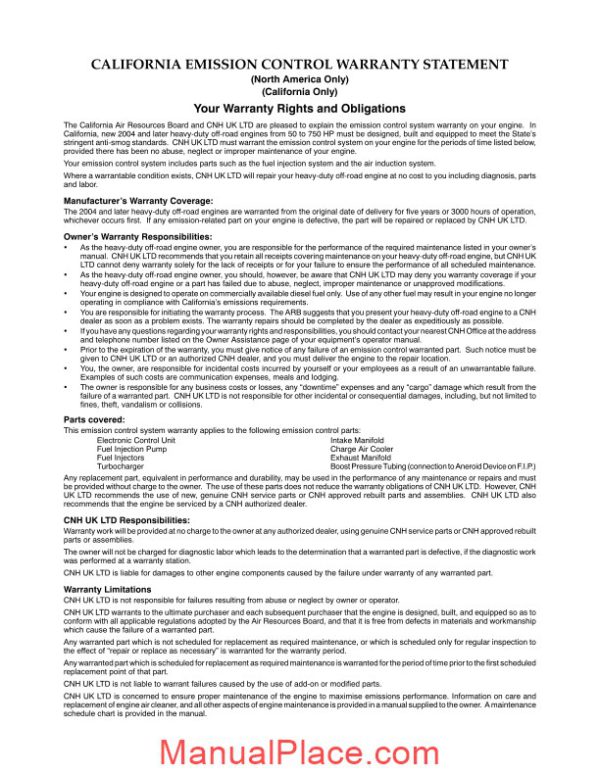 case mxm120 190 tractors operators manual page 4