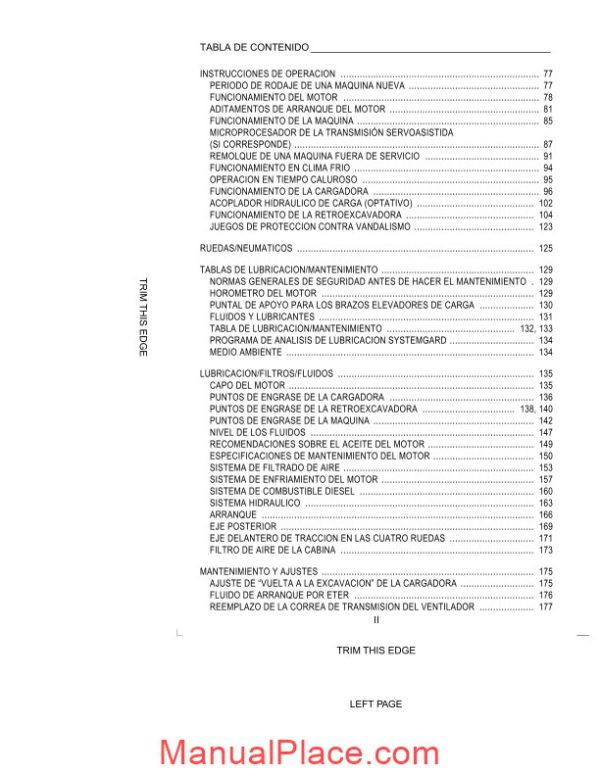 case poclain 580l series 2 operation manual espanol page 2