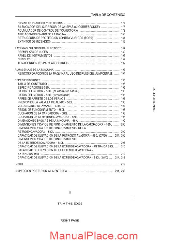 case poclain 580l series 2 operation manual espanol page 3