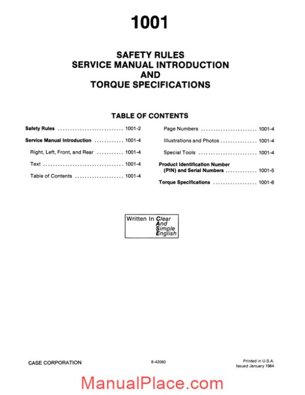 case uni loader 1835b service manual page 3