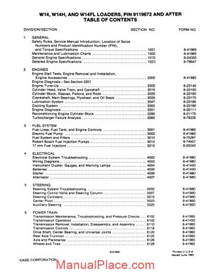 case w14 after 9119672 service manual page 1