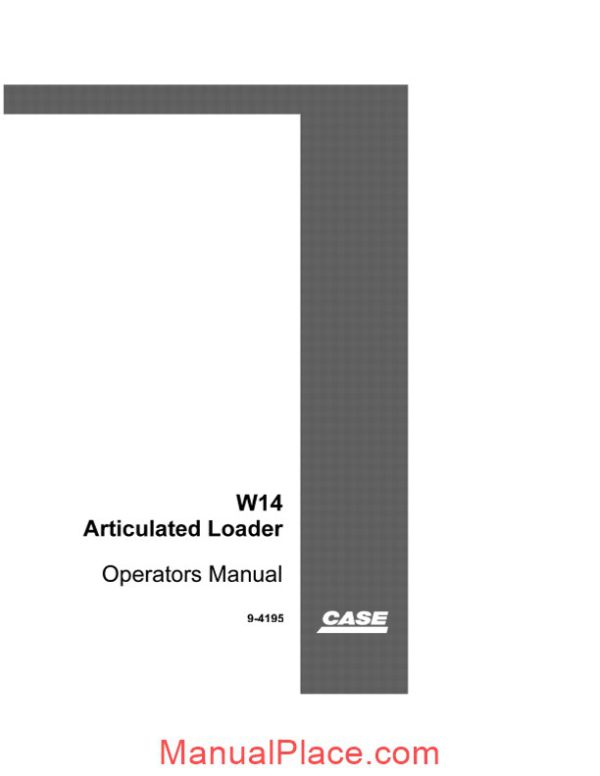 case w14 prior to 9119395 operators manual page 1