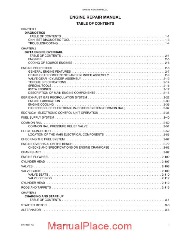 case wheel loaders 667ta engine service manual page 3