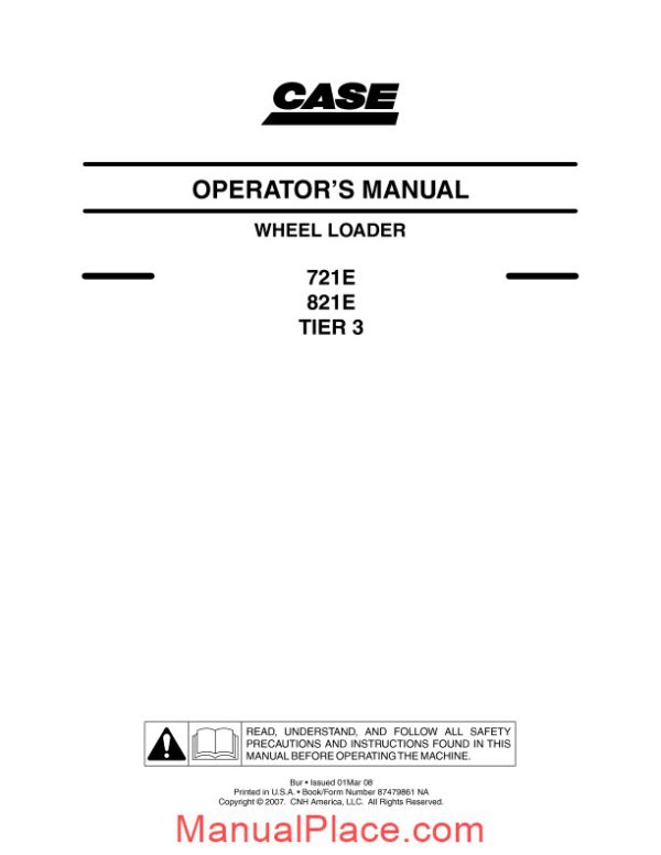 case wheel loaders 721e 821e tier 3 operator manual page 2