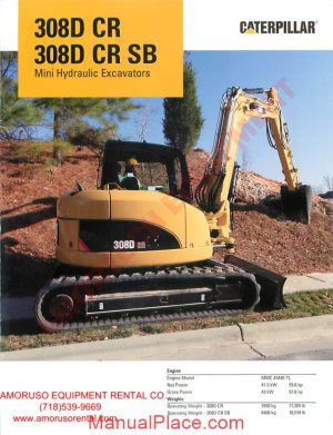cat 308 dcrsb technical specifications page 1