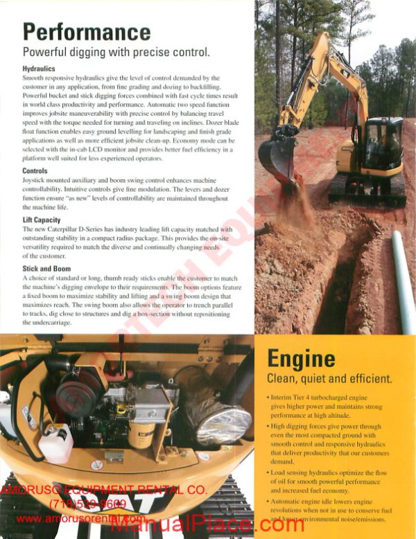 cat 308 dcrsb technical specifications page 4