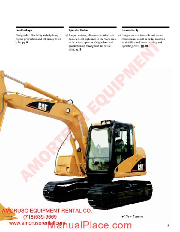 cat 311 cu technical specifications page 3