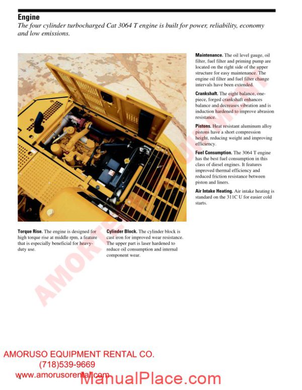 cat 311 cu technical specifications page 4