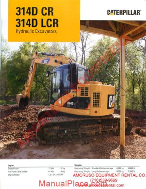 cat 314 dcr 314d lcr technical specifications page 1