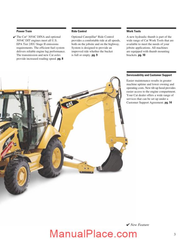 cat 416e technical specifications page 3