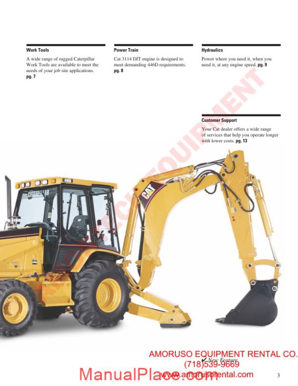 cat 446 technical specifications page 3