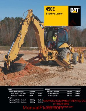 cat 450e technical specifications page 1